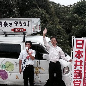 釜井参議院選挙区予定候補と街頭宣伝