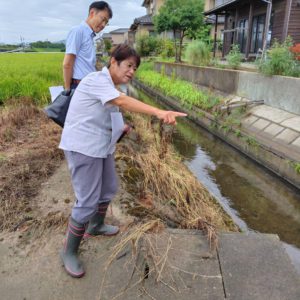 浸水被害地域を視察・調査