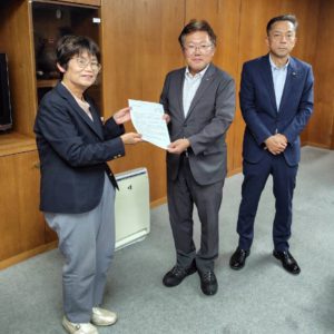 【旧ダイエー跡地購入問題・「特定利用空港・港湾」】共産党高岡市委員会が曽田高岡市議会議長に要請