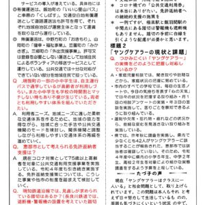 どくしゃニュース　多津子と南江の議員報告　４月３日号