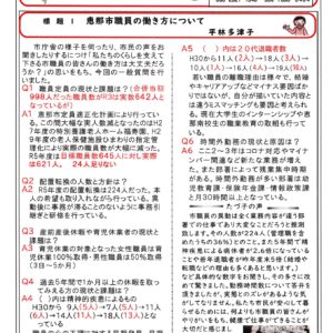 どくしゃニュース　多津子と南江の議員報告　7月2日