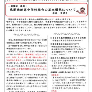 どくしゃニュース　多津子と南江の議員報告　12月10日号