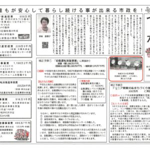 つながる　平林たづ子の議会報告　7月20日号